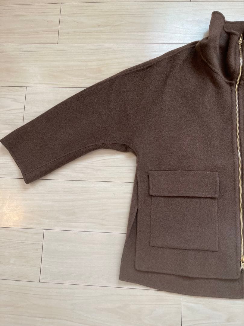 NOBLE ノーブル　リバー　ジップ　コート　ブルゾン　36 ブラウン