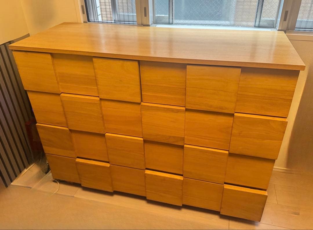 大川家具 チェスト ナチュラル 4段5口 北欧風