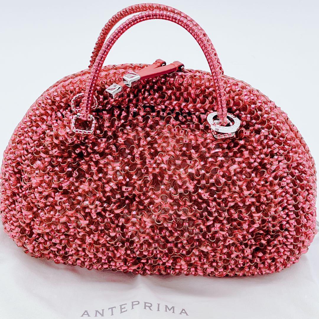 アンテプリマ 2way カルツォーネ ワイヤーバッグ ショルダー紐、保存袋付き