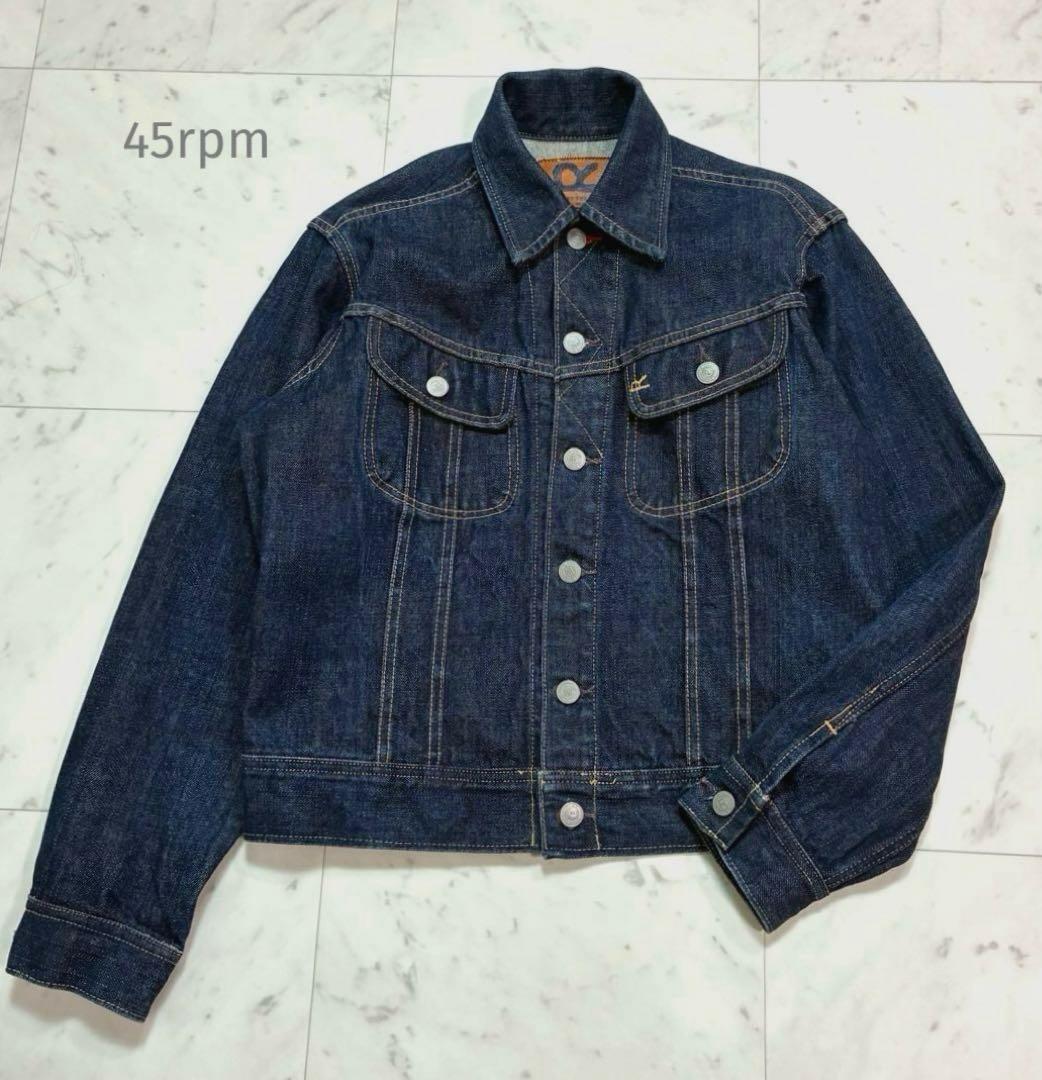 45rpm デニムジャケット Gジャン インディゴ 日本製 38 M