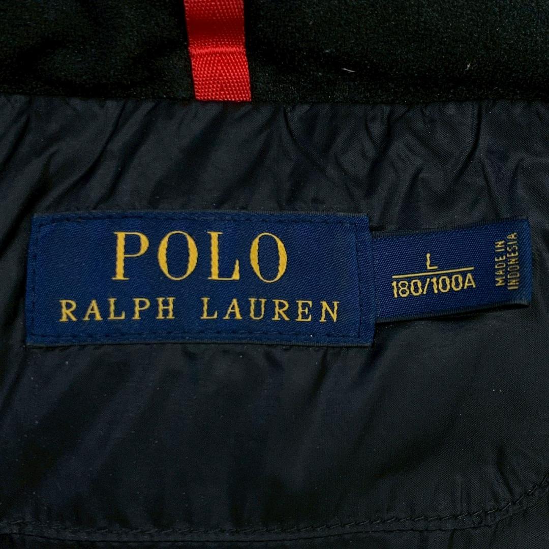 ポロラルフローレン ダウンベスト ビッグポニー刺繍 ブラック L　D883