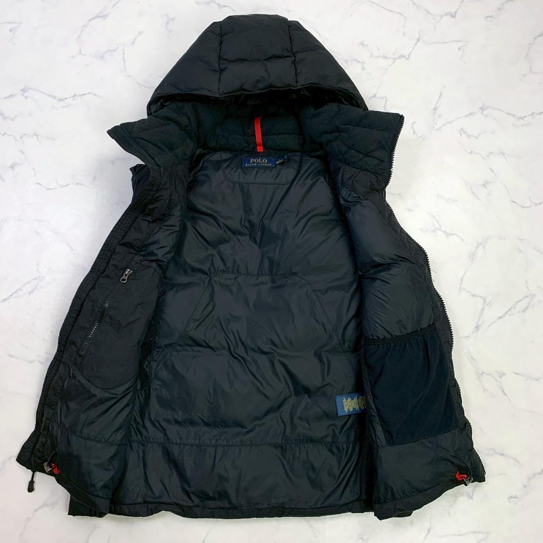 ポロラルフローレン ダウンベスト ビッグポニー刺繍 ブラック L　D883