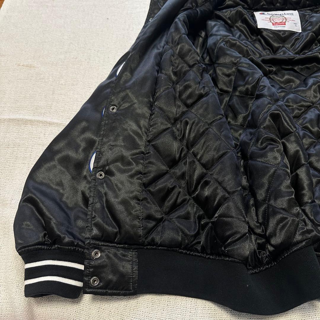 ジャケット・アウター supreme Champion Hooded Satin Varsity