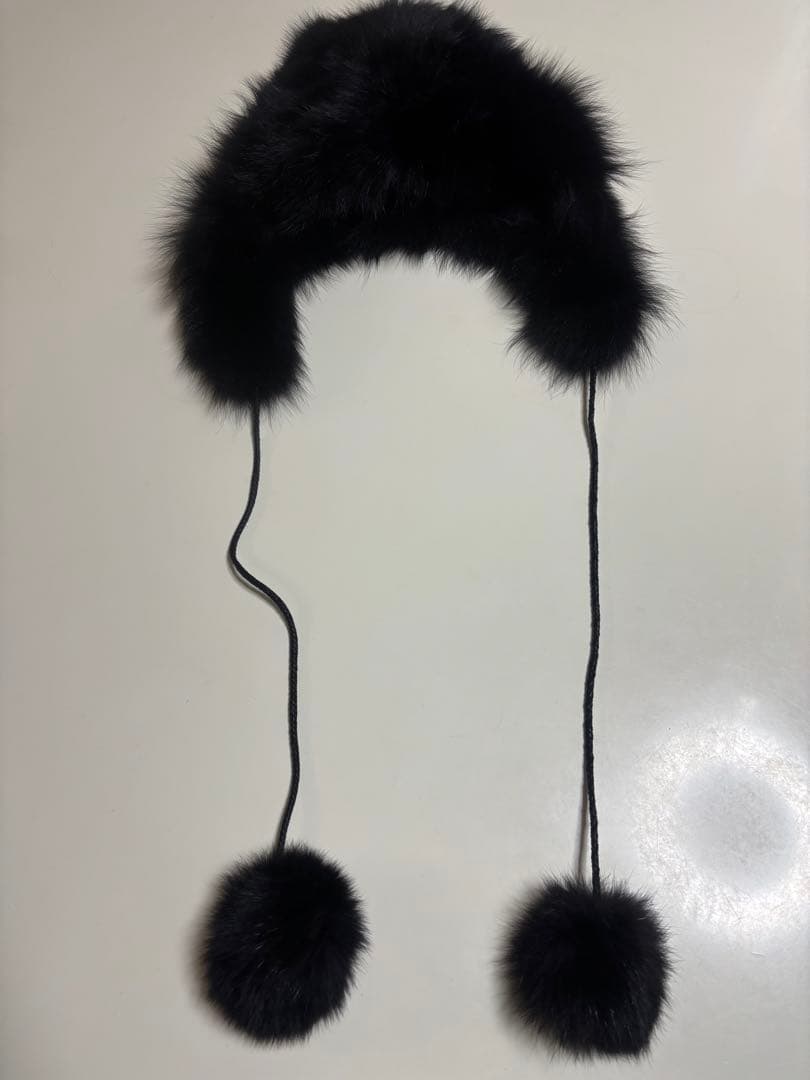 CA4LA フォックスファーハット　ブラック