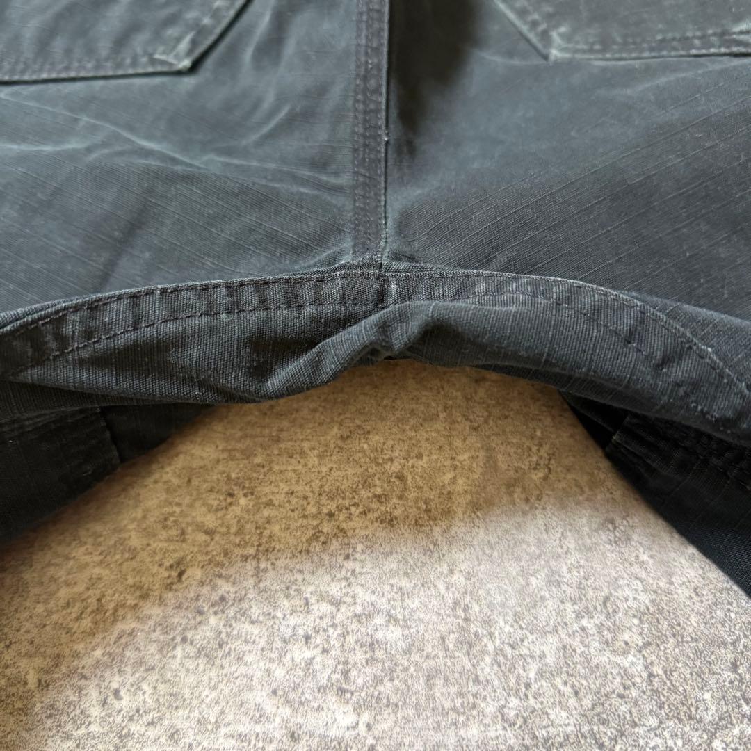 タコわさ様カーハートダブルニー ワークパンツ リップストップ ブラック