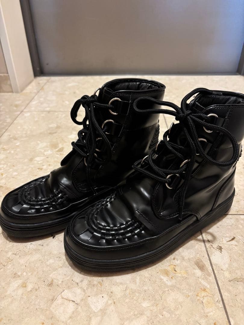 LIMI feu ヨウジヤマモト黒 レースアップハイカットブーツ