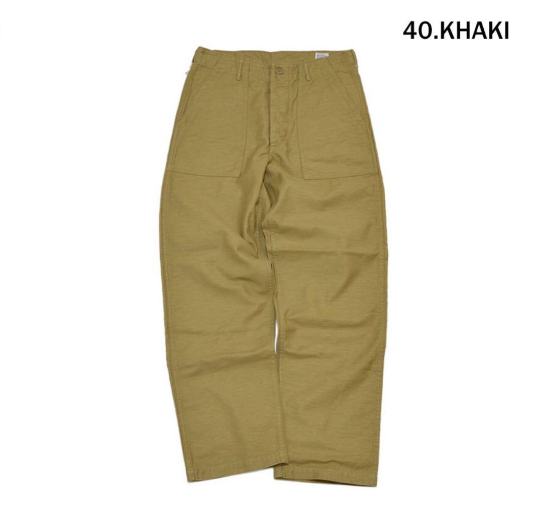 オアスロウ バックサテン ファーティングパンツ　orslow ベイカーパンツ