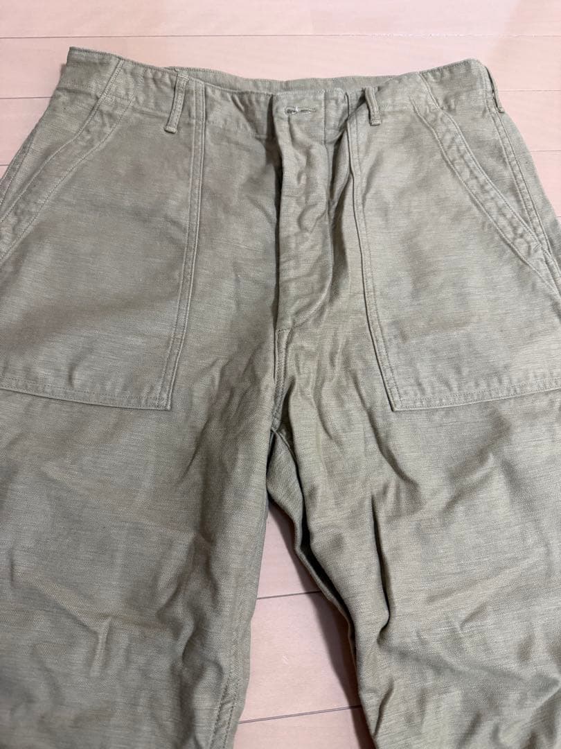 オアスロウ バックサテン ファーティングパンツ　orslow ベイカーパンツ