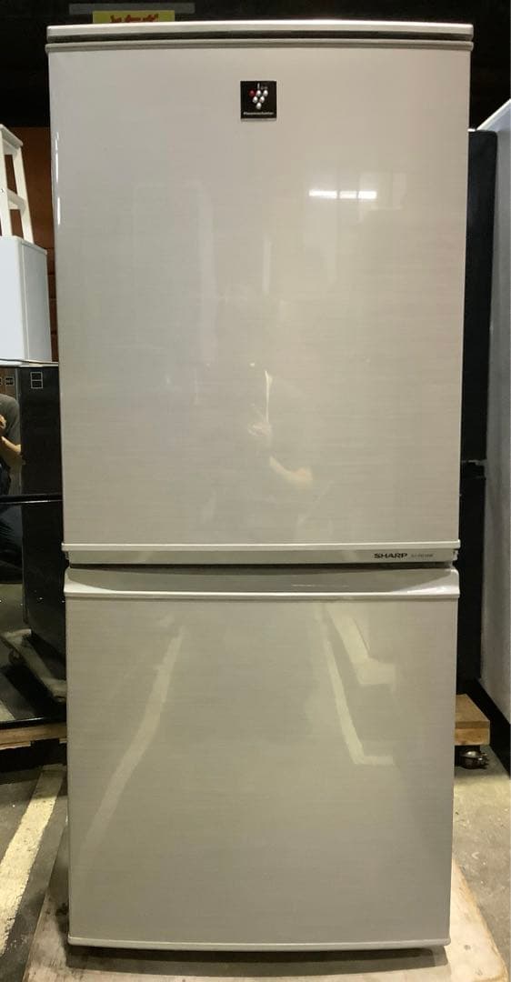 シャープ 2ドア冷蔵庫 SJ-PD14W-S 137L 2019年製