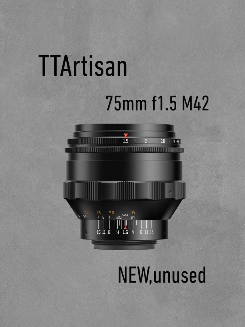【TTArtisan】 75mm f1.5 M42 単焦点レンズ