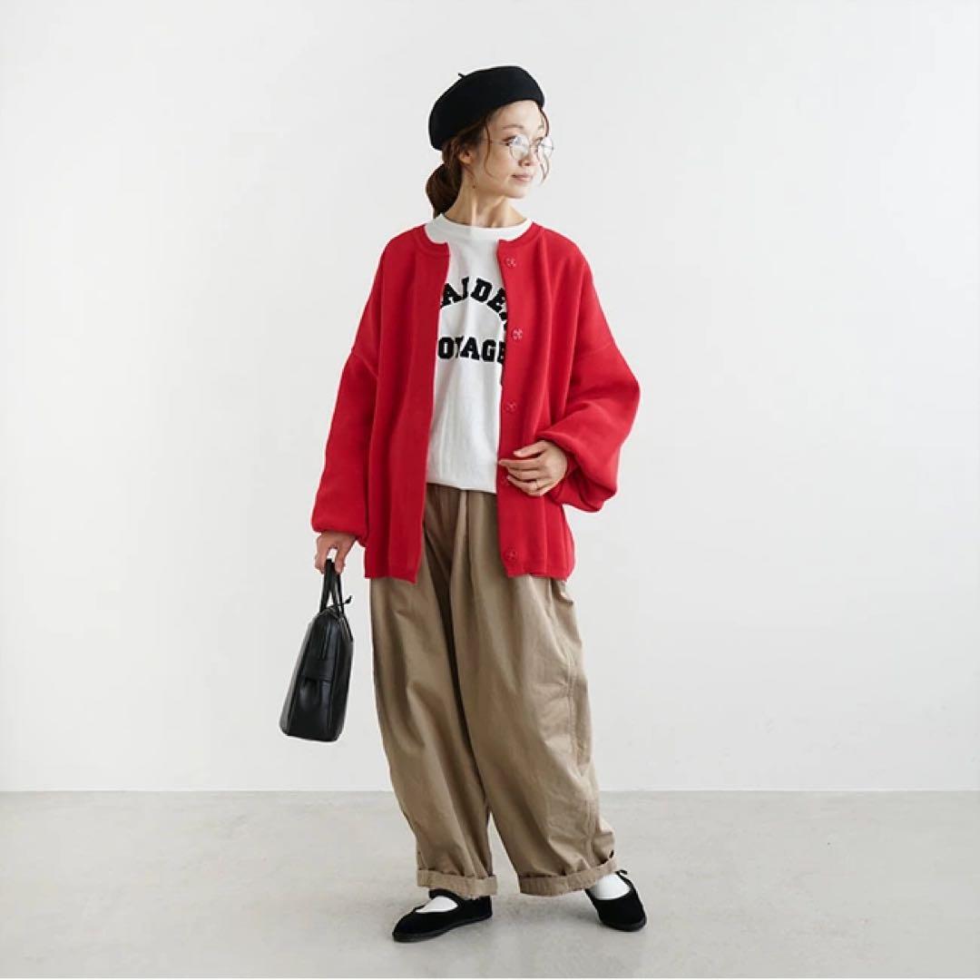 ソラモナポッシエ ウエハースニットワイドカーディガン日本製 グレージュ系定番人気