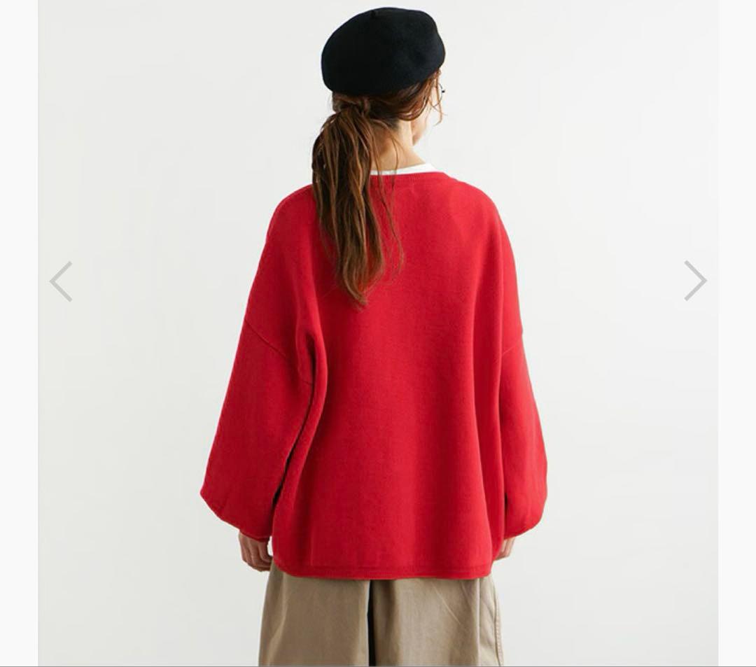 ソラモナポッシエ ウエハースニットワイドカーディガン日本製 グレージュ系定番人気