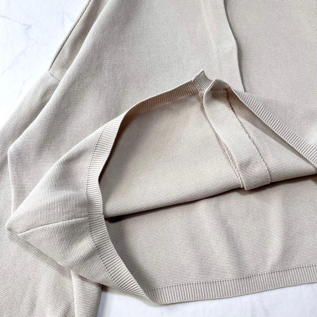 ソラモナポッシエ ウエハースニットワイドカーディガン日本製 グレージュ系定番人気