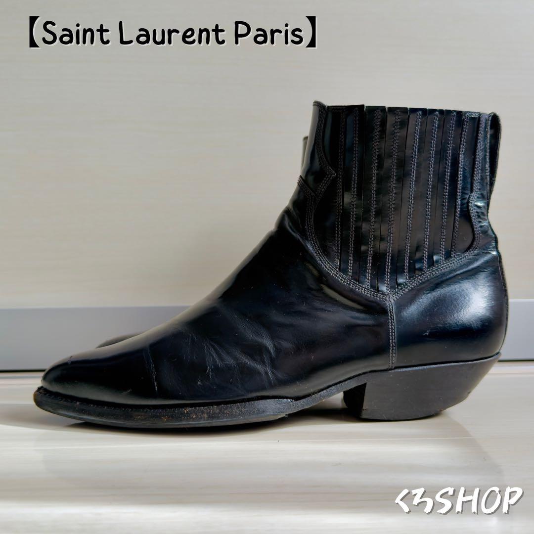 【Saint Laurent Paris】 エディ期 サンティアゴヒールブーツ