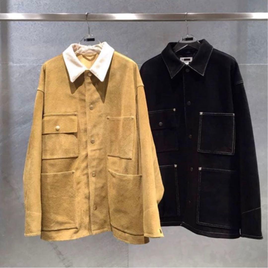 ジャケット・アウター <H> cow suede labor coverall