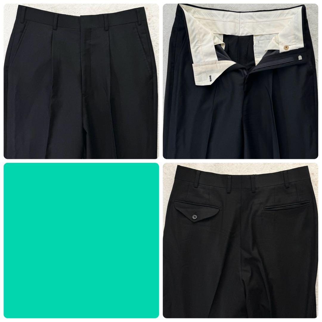 極美品 バーバリーロンドン スーツ セットアップ ダブル M ブラック