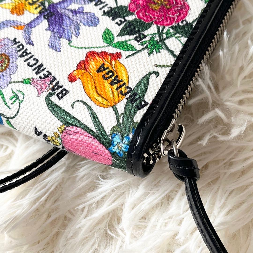 グッチ　バレンシアガ　長財布　ラウンドファスナー　681710 花柄　フラワー