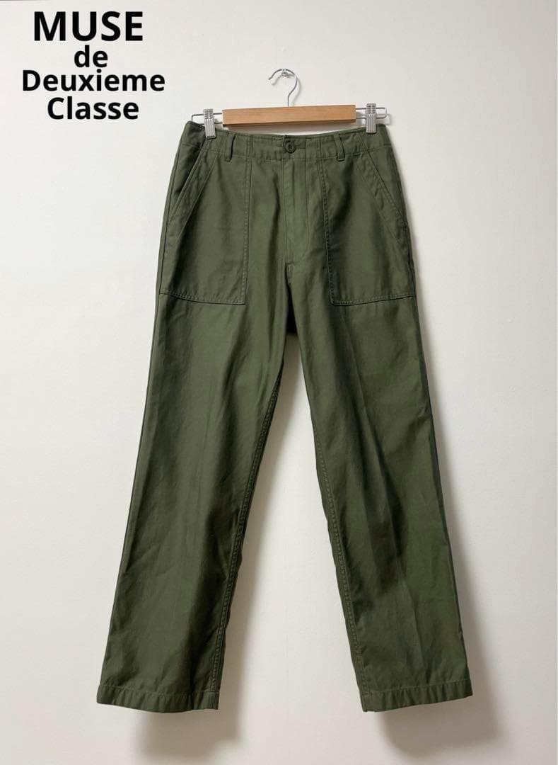 MUSE ドゥーズィエムクラス　ベイカーパンツ　レディース　36　カーキ　緑