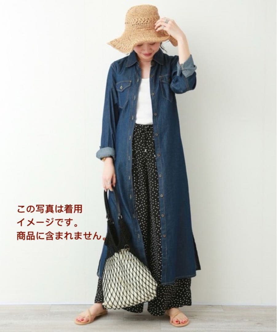 45R デニムシャツ ロング ワンピース／インディゴ／ユニセックス／日本製