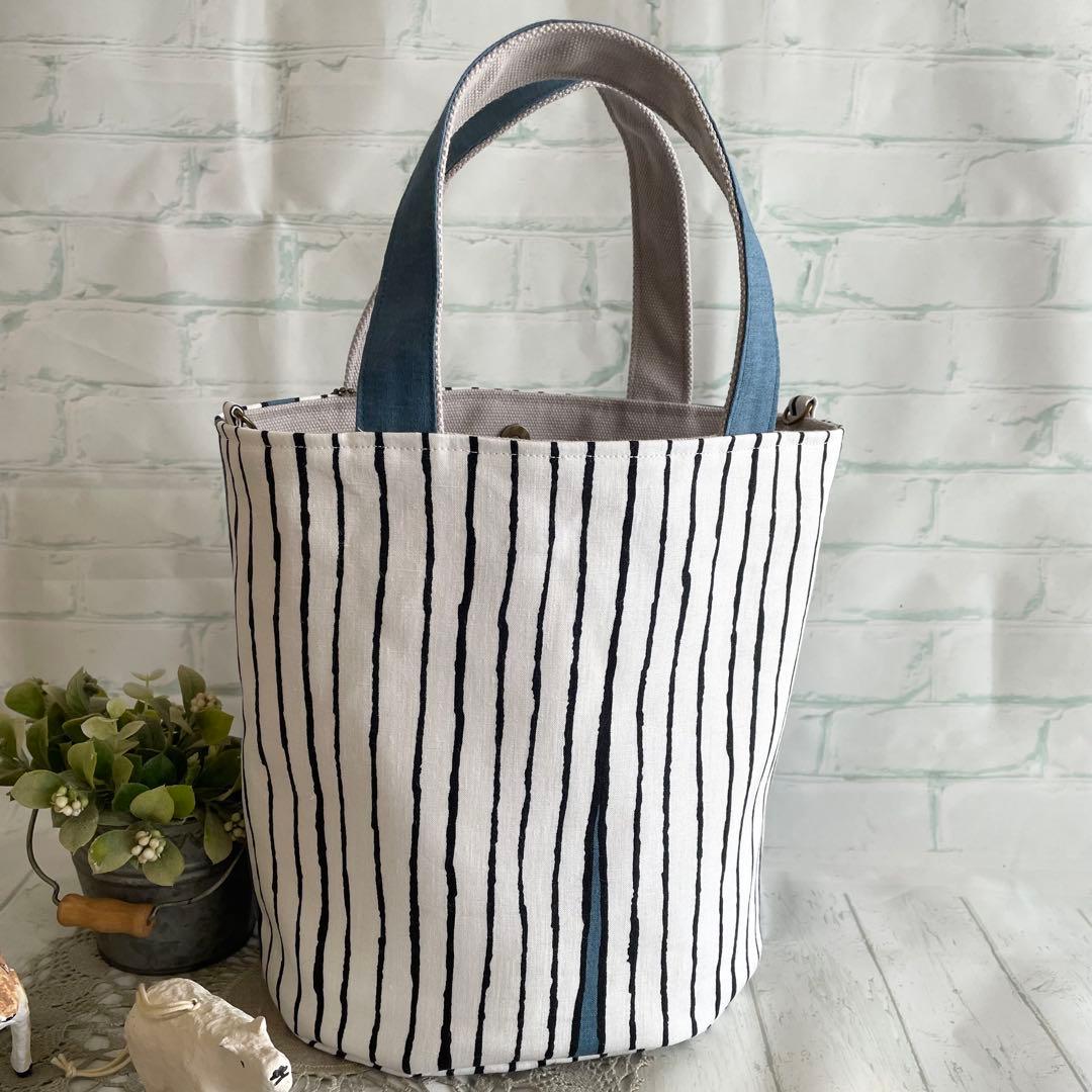 ハンドメイド　バケツトートバッグ　ミナペルホネン　swing　380