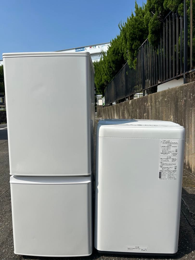 福岡市配送設置無料　22年三菱冷蔵庫、23年洗濯機セット