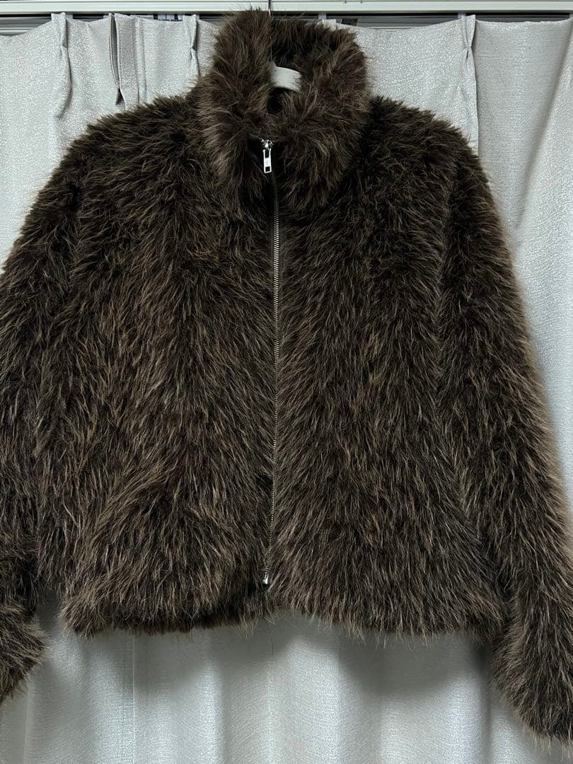 JEANASIS ジーナシス MIXカラーファーブルゾン ブラウン