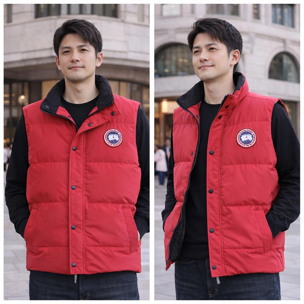   ダウンベスト 4151M 赤 表記L 大きめ 121