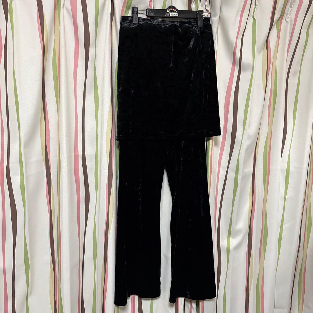 アメリCRASH VELOUR WRAP SKIRT WITH PANTS M