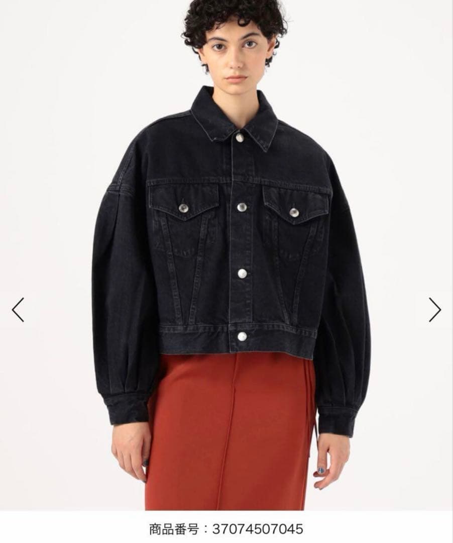 ★HYKE ハイク★バルーンスリーブデニムジャケット　美品　ブラック