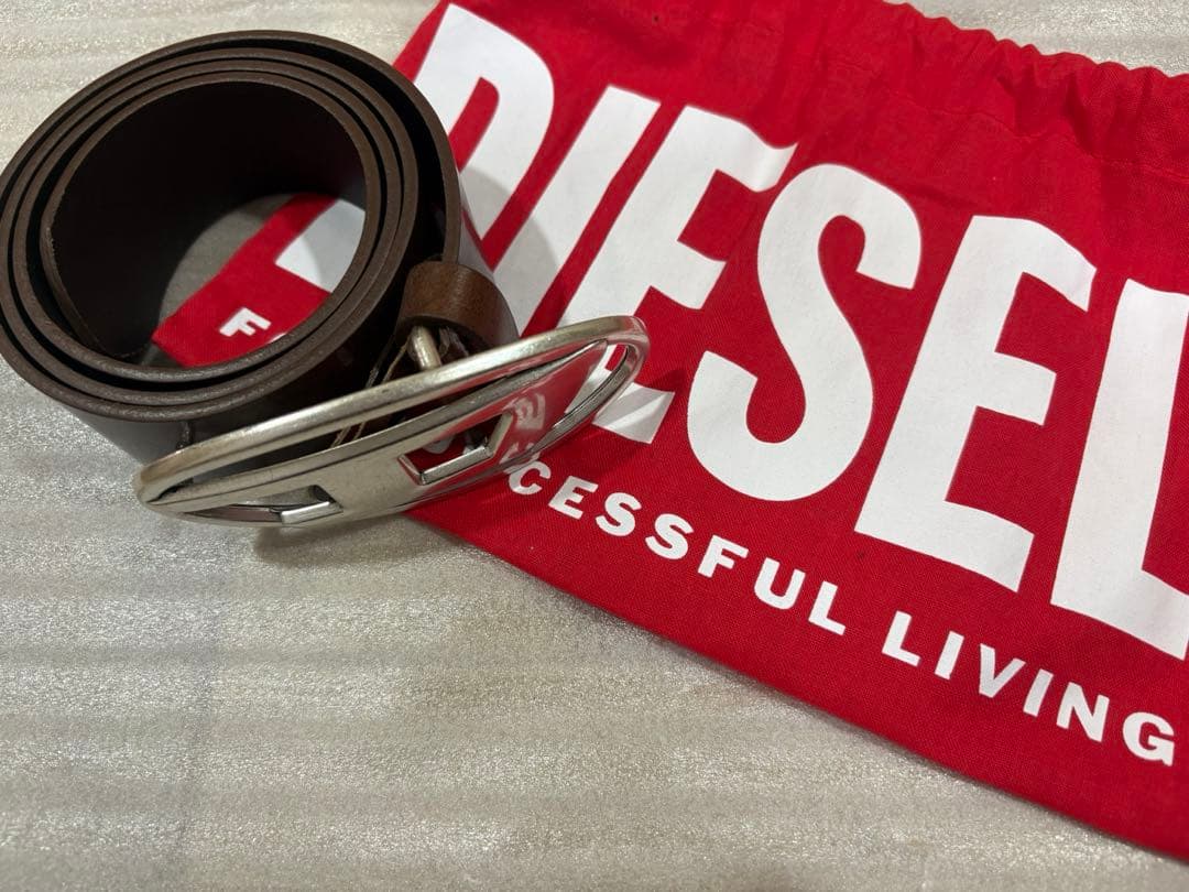 ディーゼル　DIZEL ベルト　X08516 ブラウン　80 レディースメンズ