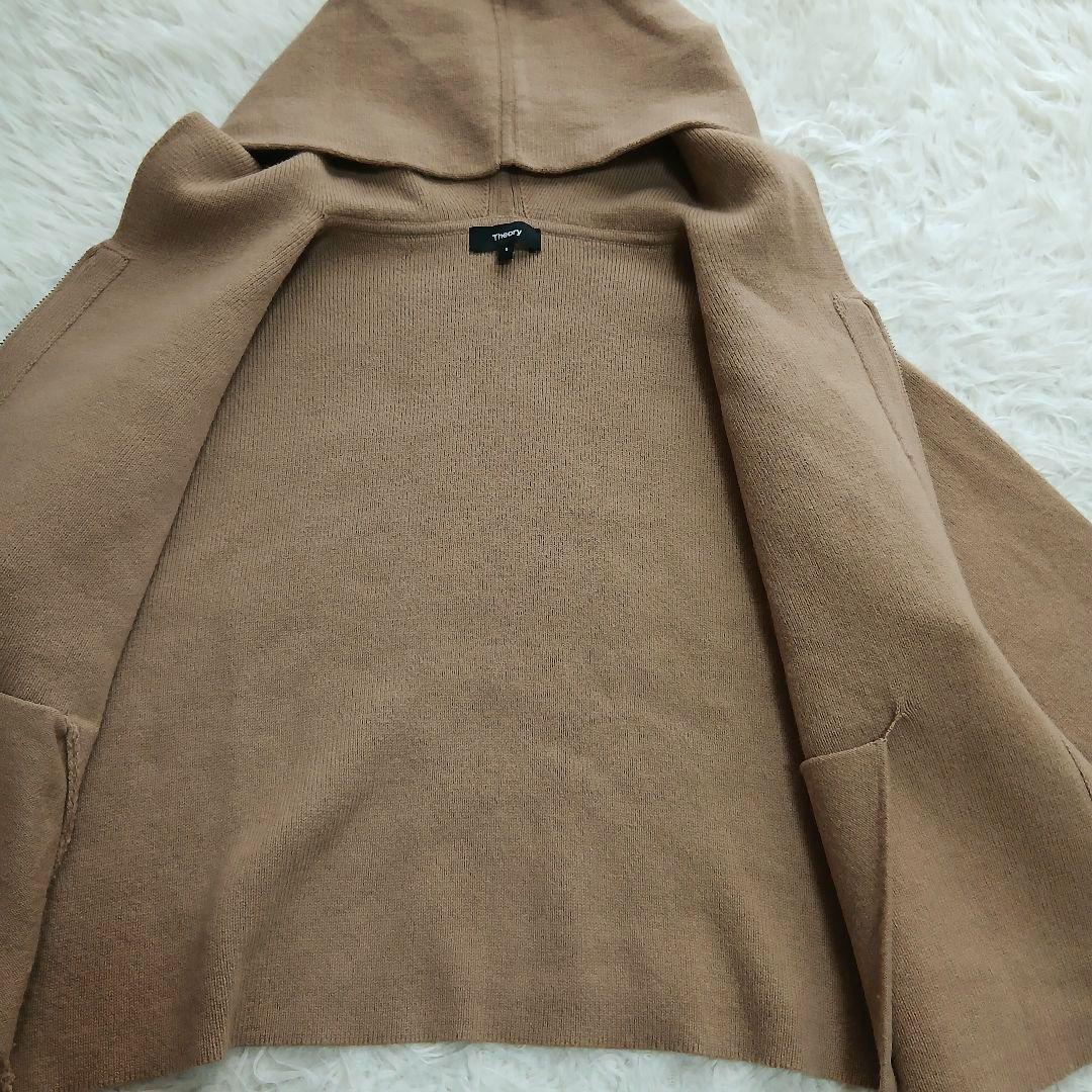 【Theory】24AW VARSITYHOODIE カシミヤ混 ジップパーカー