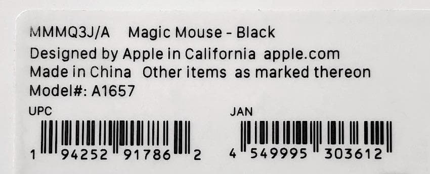 新同品｜Magic Mouse 3｜マジックマウス｜ブラック｜黒｜SSSグレード