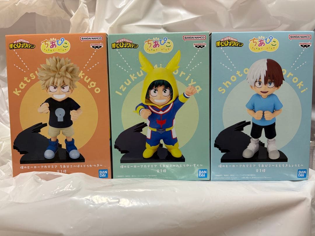 未開封品　ちあぴこ　ヒロアカ　デク　爆豪　轟　フィギュア