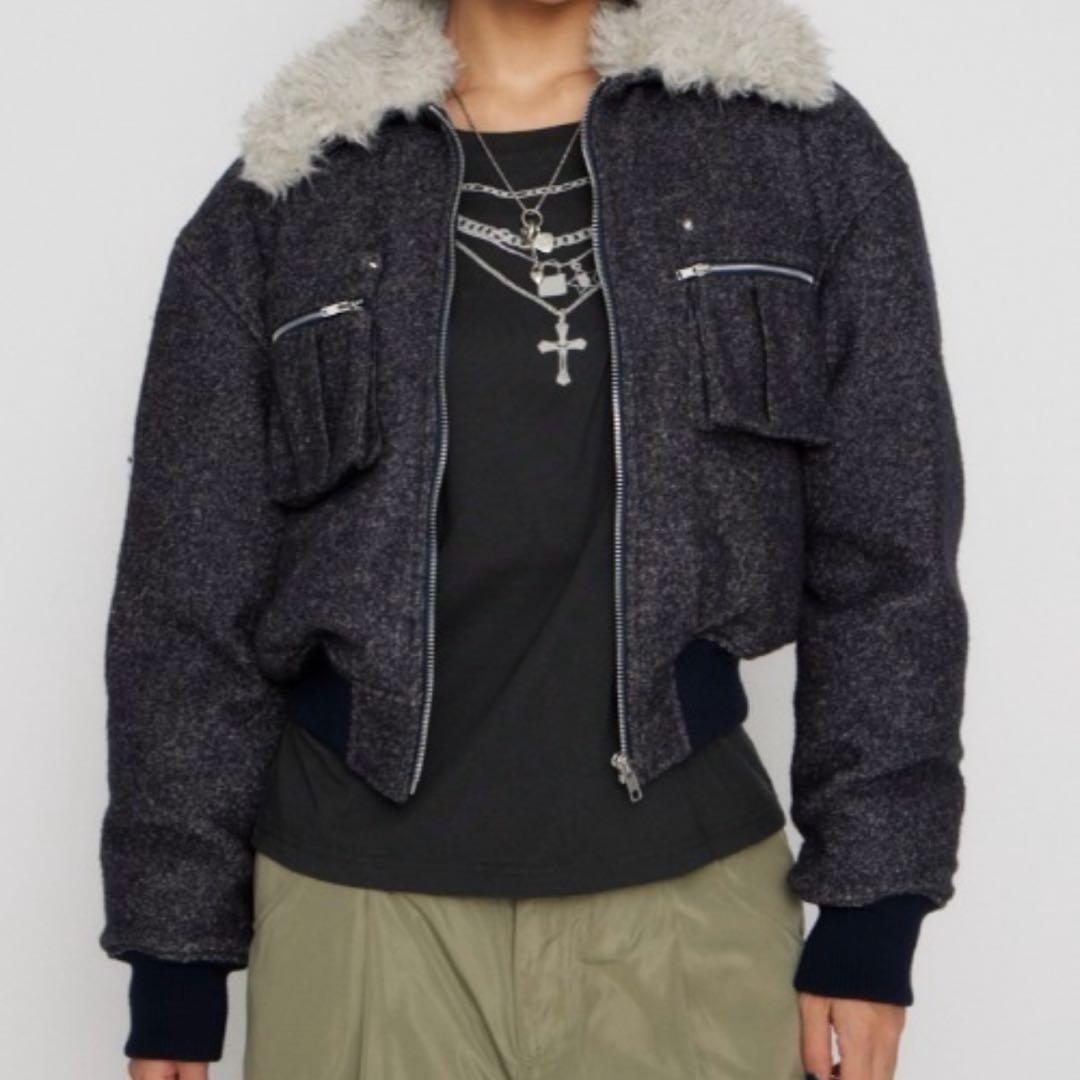 LAGUA GEM TWEED LIKE BOA ブルゾン