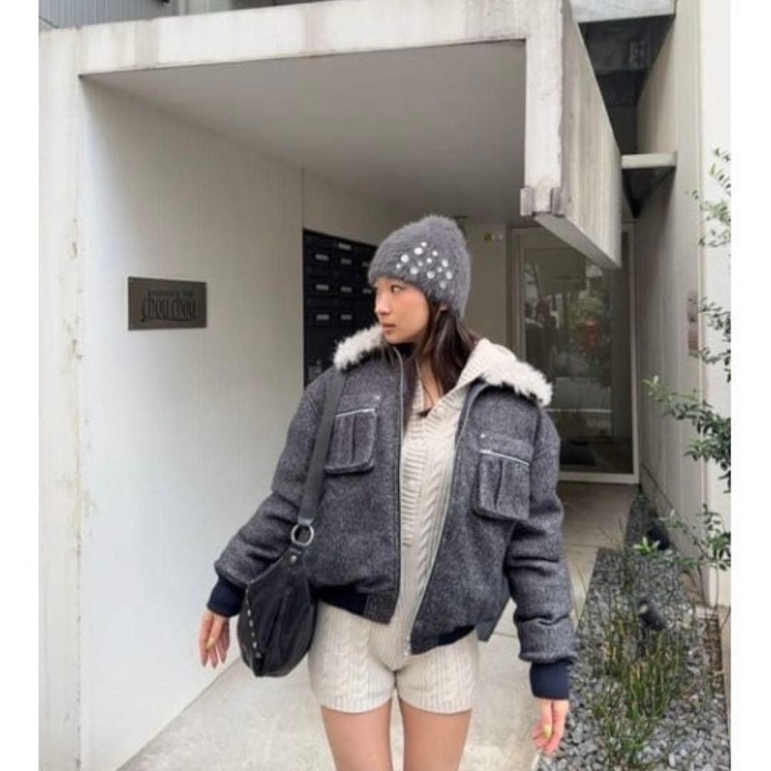 LAGUA GEM TWEED LIKE BOA ブルゾン