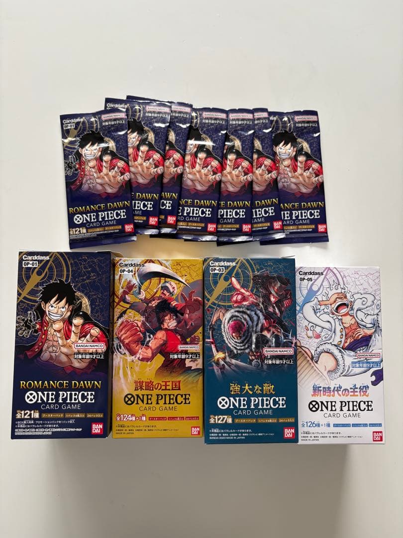 【ワンピース カード】未開封　テープ付き 4box おまけつき