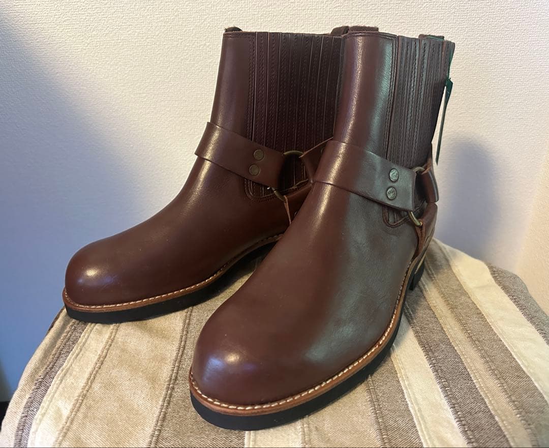 【新品未使用】ブラウン レザー エンジニアブーツ