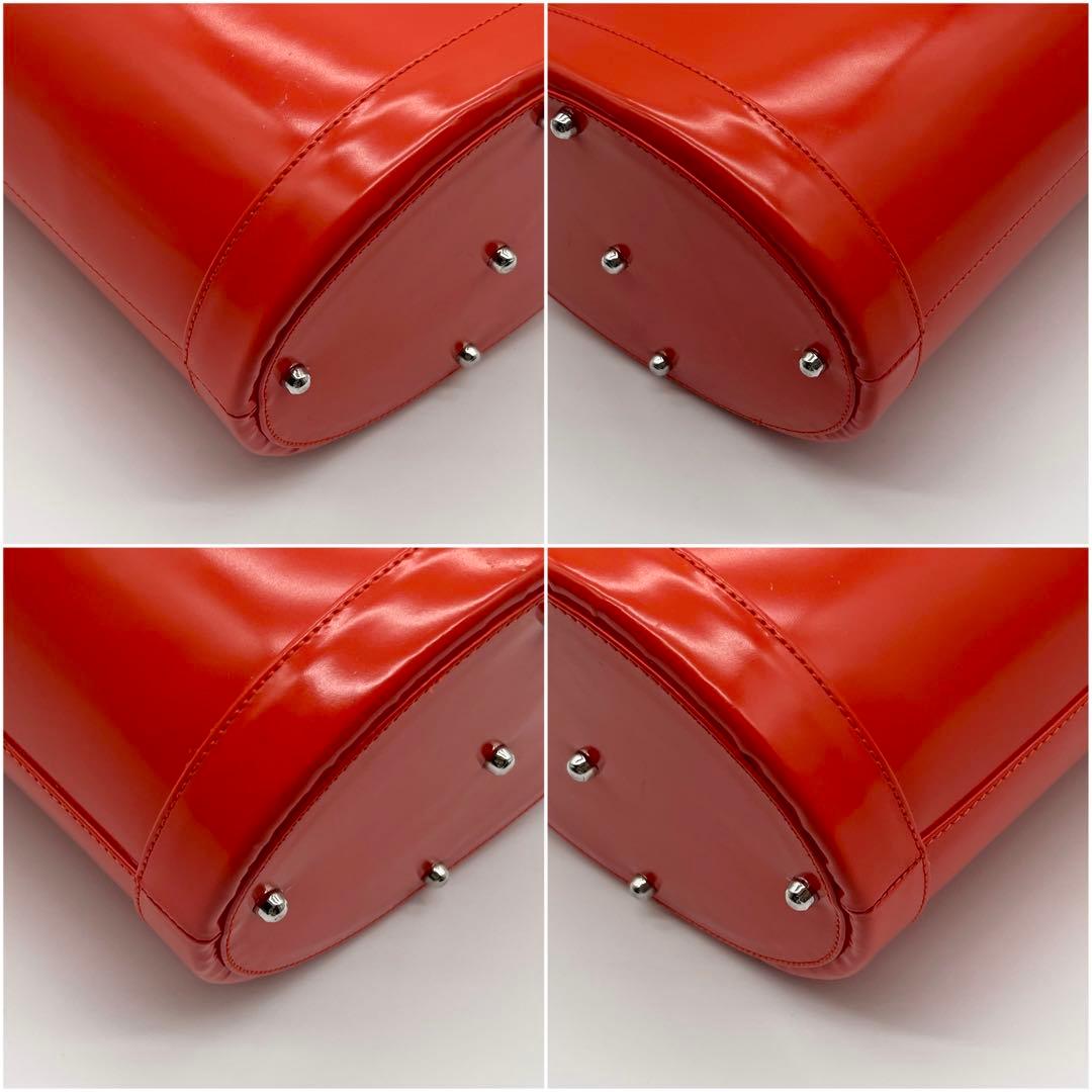 GUCCI ショルダー バッグ デカロゴ 巾着 バケツ 2way オレンジ