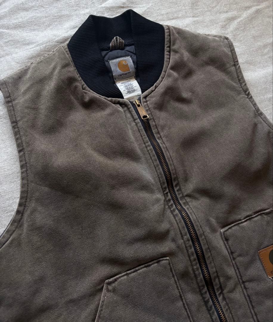 【雰囲気抜群】Carhartt ダックベスト USA製 腰ゴム Tall
