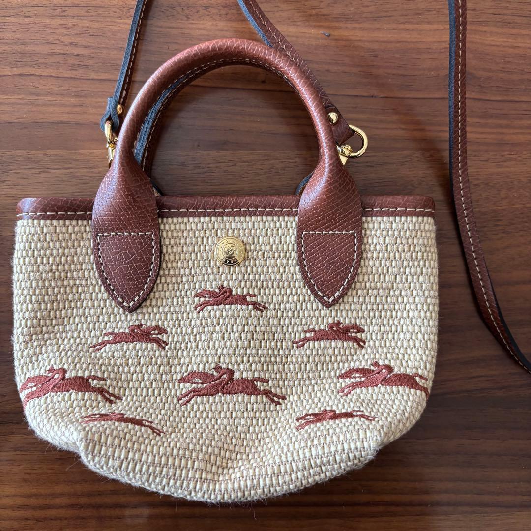 【新品】Longchamp ロンシャン ルパニエトップハンドルバッグ かごバッグ