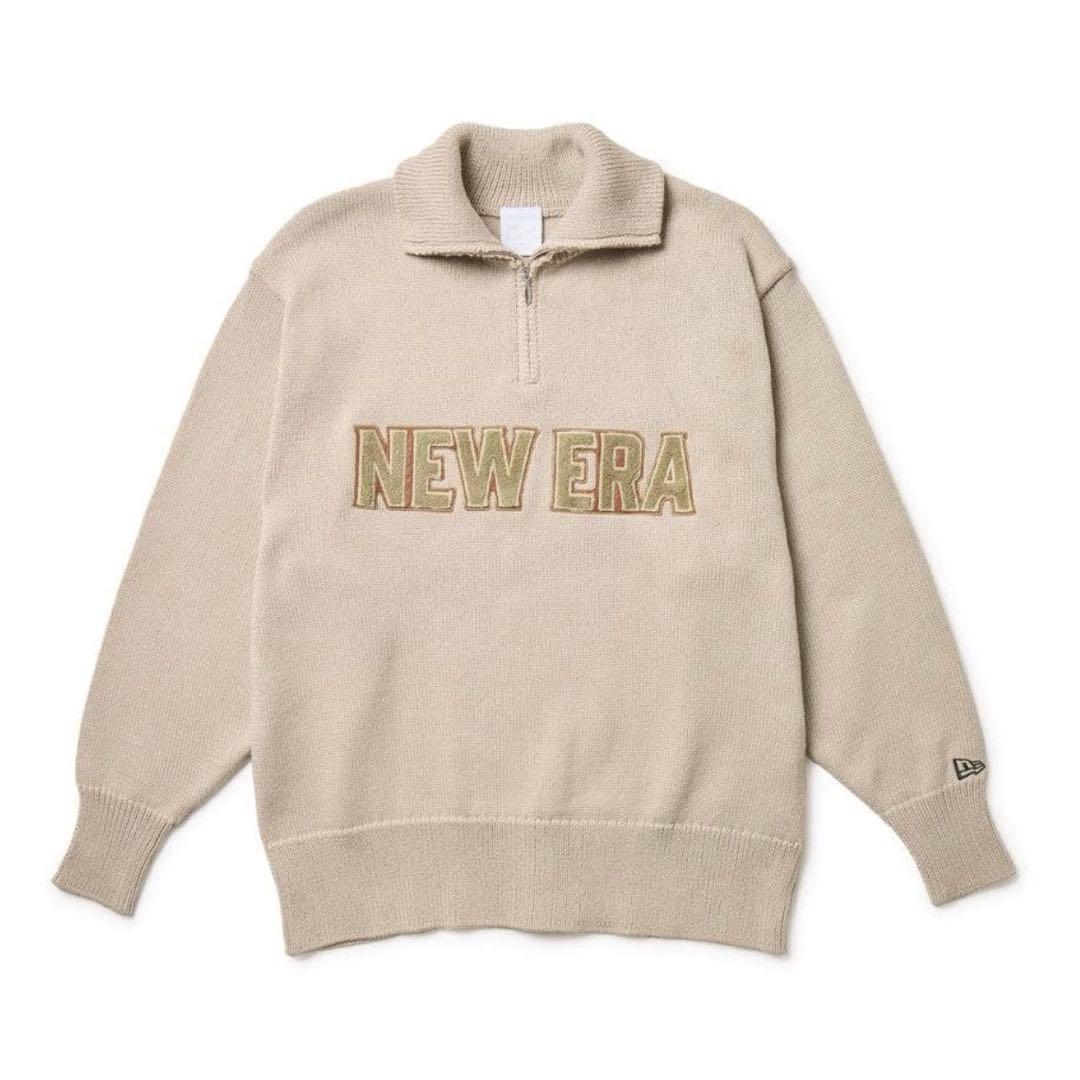 ニューエラゴルフ　ハーフジップ　ニット　アイボリー　Mサイズ