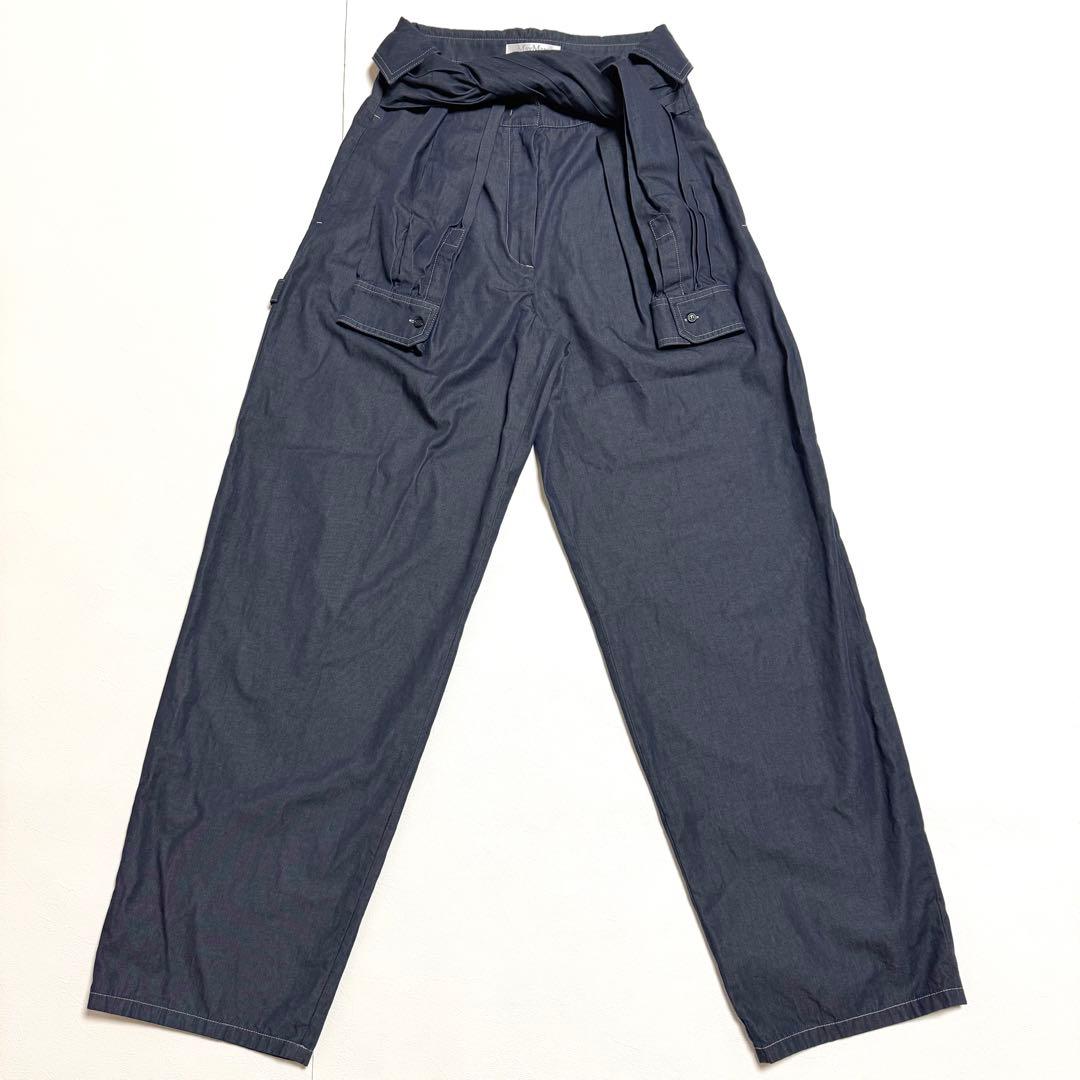 極美品♡マックスマーラ　ハイウエスト　デニム　ワーク　パンツ　カーゴ　42