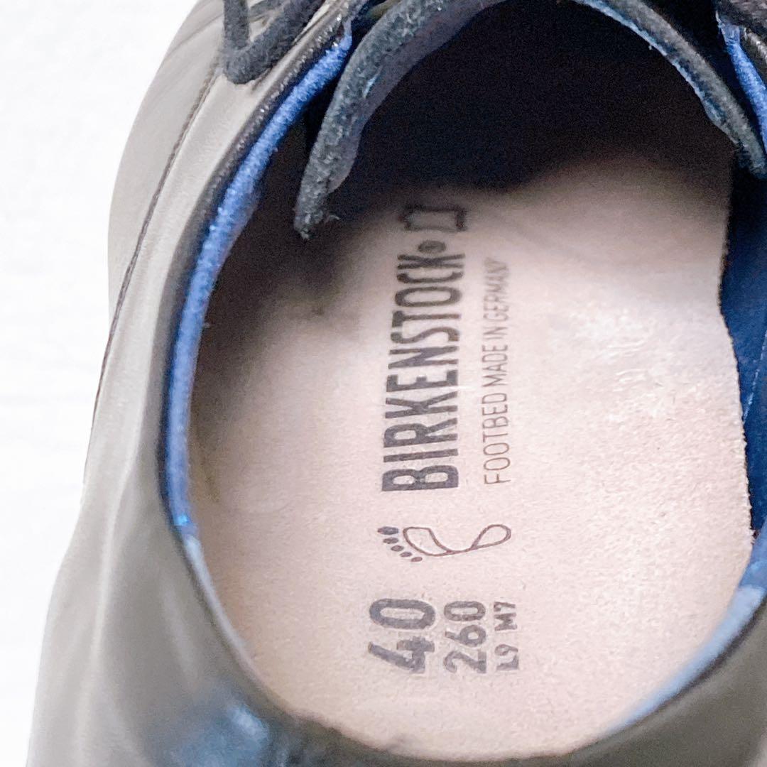 美品　ビルケンシュトック　ジャレン　26cm　40　ブラック　革靴　プレーントゥ