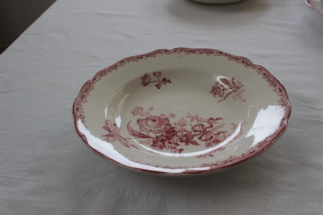 【B】【サルグミンヌ】フォンタンジュスーププレート /フランスアンティーク