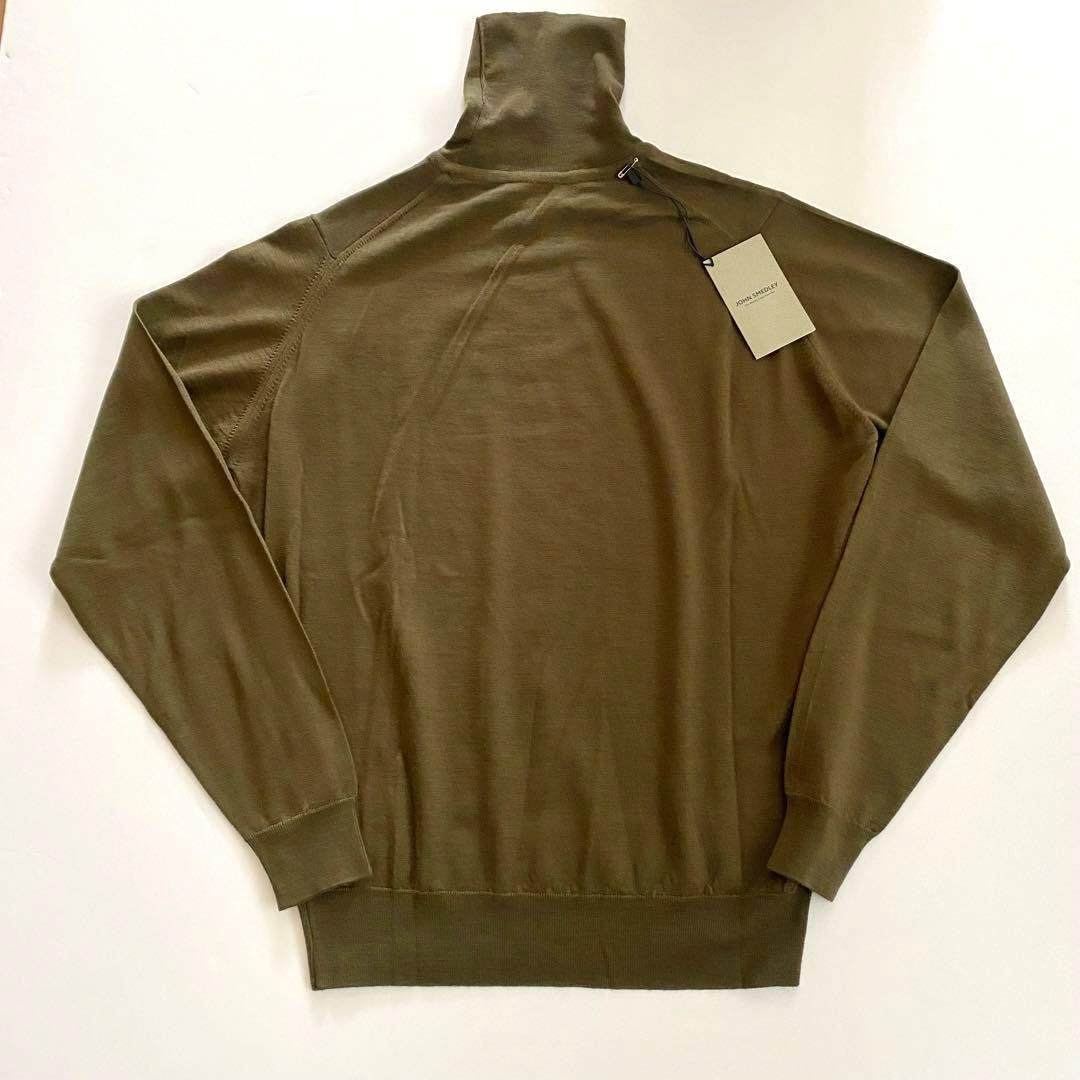 未使用 john smedley タートルネック 30ゲージ M カーキ