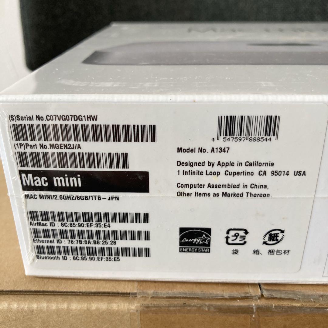 未開封　アップル　マックミニ　Apple　Mac mini　MGEN2J/A