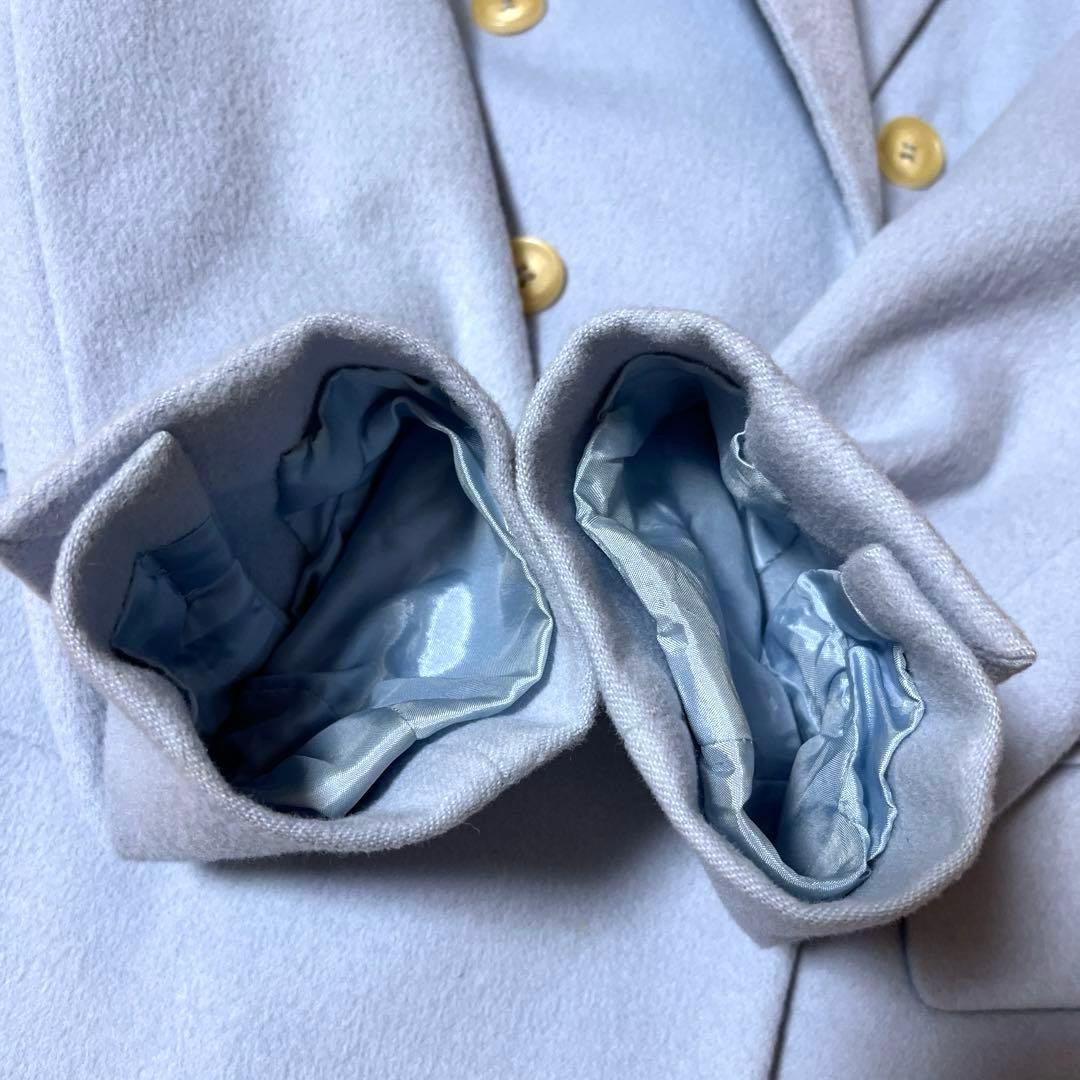 CELINE セリーヌ 水色 ダブルブレストジャケット カシミア混 フランス製