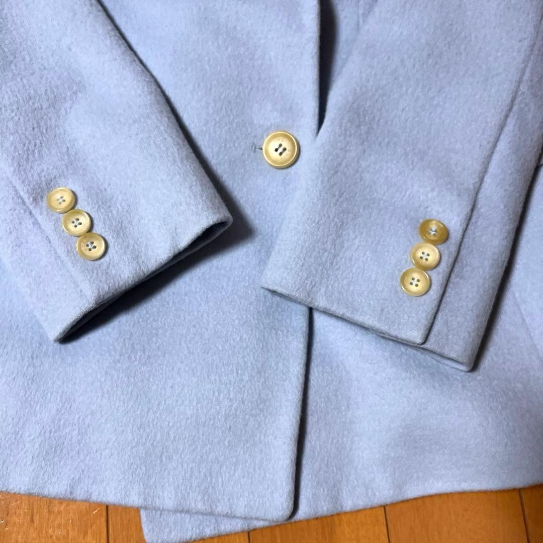 CELINE セリーヌ 水色 ダブルブレストジャケット カシミア混 フランス製