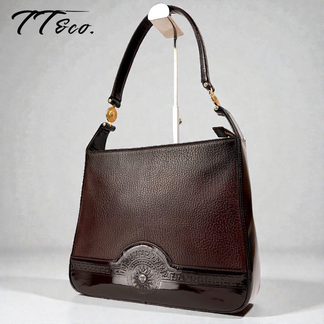 ジャンニヴェルサーチ　ワンショルダーバッグ　ハンドバッグ　メデューサ　レザー