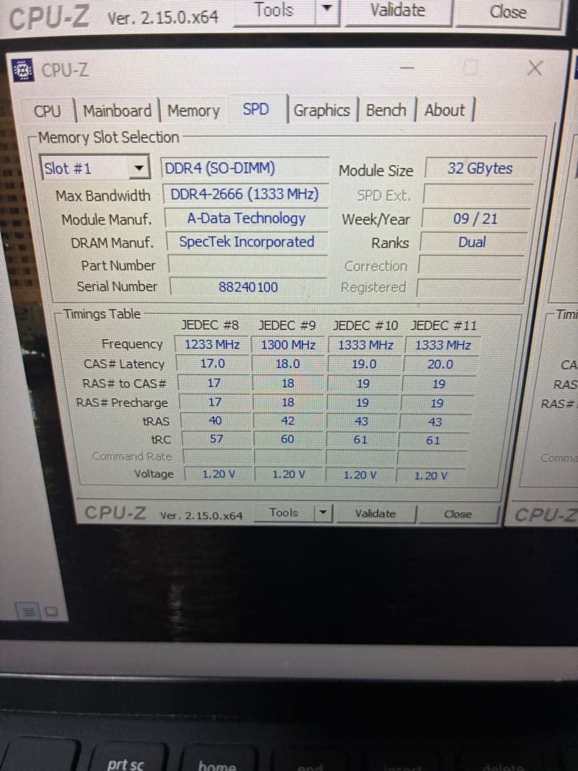 動確済 DDR4 2666 32GB×2 64GB SODIMM ADATA